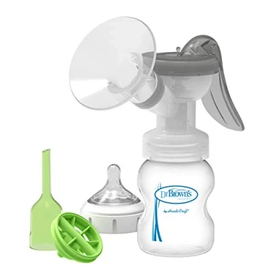 Afbeelding van Dr. Brown Dr Brown&#039;s Borstkolf Handmatig met Options+ Anti Colic fles