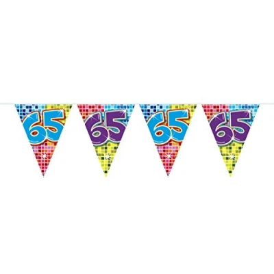 Afbeelding van Mini vlaggenlijn 65 jaar Birthday Blocks