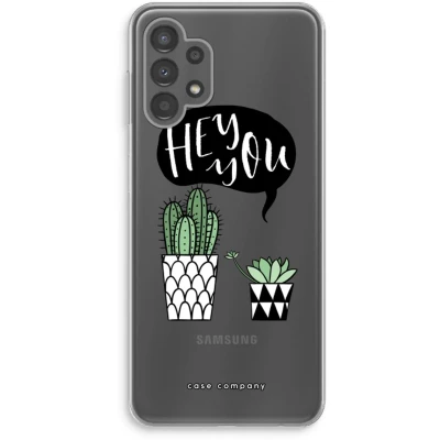Afbeelding van Case Company® hoesje geschikt voor Samsung Galaxy A13 4G Hey you cactus Soft Cover Telefoonhoesje Bescherming aan alle Kanten en Schermrand