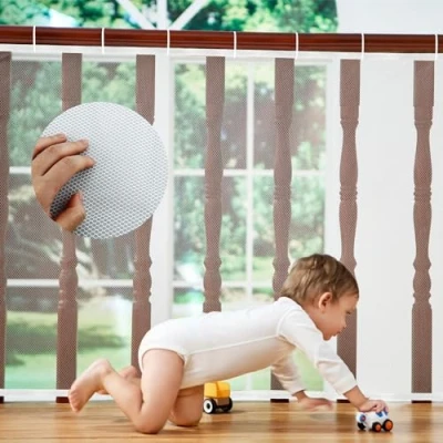 Afbeelding van Beschermingsnet voor kinderen, veiligheidsnet leuningen, trappen heknet, baby&#039;s balkon (2 m x 78 cm)