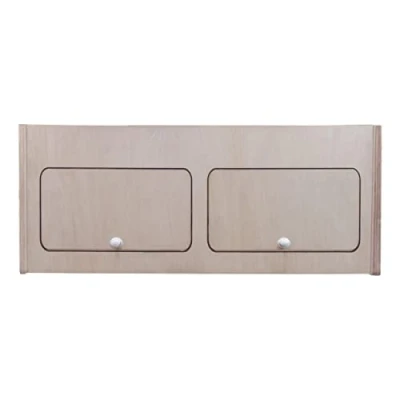 Afbeelding van Monster Shop DIY Bovenkasten voor Camperbusje Opbergruimte Meubilair van Berken Multiplex 2 Deuren met Centrale Verdeler Natuurlijke Kleur Inclusief Bevestigingskit 80cm x 30cm