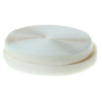 Afbeelding van TUKA 25 meter x 20mm Klittenband Vastnaaien (25 m Haakband &amp; lusband), Extra Sterke Klittenbandsluiting, 20 mm Brede Haak Lus Band, Niet Klevend om op te Naaien, Ivoor, TKB5004 ivory