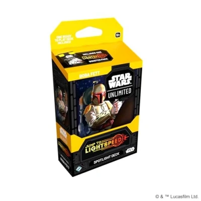 Image de Fantasy Flight Games Star Wars : Unlimited TCG Jump to Lightspeed Spotlight Deck Boba Fett de 50 cartes avec exclusives ! Âge 12+, 2+ joueurs, 20 minutes, anglais