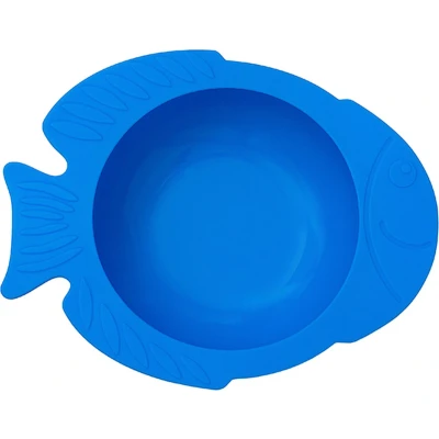 Afbeelding van Baby siliconen eetkom in visvorm blauw