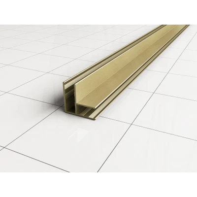 Afbeelding van Wiesbaden Hoekprofiel 200cm geborsteld messing