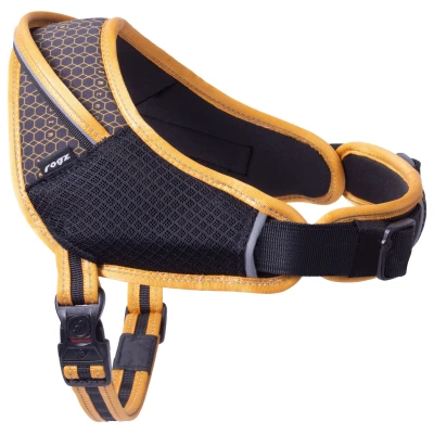 Afbeelding van Rogz Air Tech Sport Tuig Zwart&amp;Oker Hondenharnas M/L