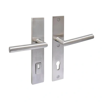 Afbeelding van Intersteel SKG3 veiligheidsbeslag rechthoekig 250x50mm kruk/kruk Jura met veerconstructie profielcilindergat 92mm kerntrekbeveiliging rvs
