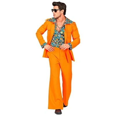 Afbeelding van Widmann 100% NL &amp; Oranje Kostuum 1974 Stijl Man Blauw, Small Carnavalskleding Verkleedkleding