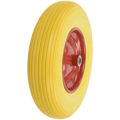 Afbeelding van Pro Plus Kruiwagenwiel PU band met Metalen Velg Ø 396 x 87 mm 4.00 8 Asgat 20