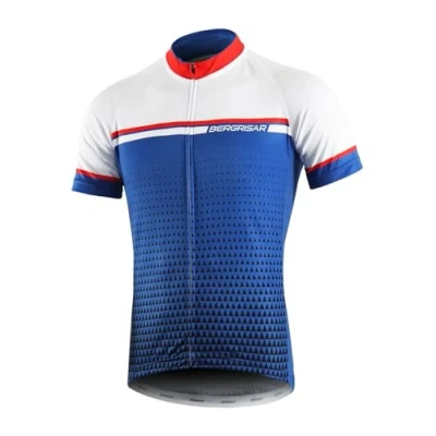 Afbeelding van BERGRISAR Fietsshirt voor heren, ademend, sneldrogend, fietskleding, mountainbike, met korte mouwen, jersey
