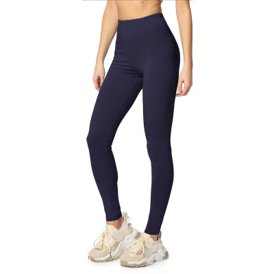 Afbeelding van Merry Style MS MS10 198 LE Dames Leggings Sport Vrijetijdsbroek Lang Katoen Sporbroek Yogabroek Marineblauw 4XL