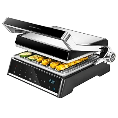 Afbeelding van Cecotec Rock&#039;nGrill Smart Contactgrill 2000W Zwart, RVS