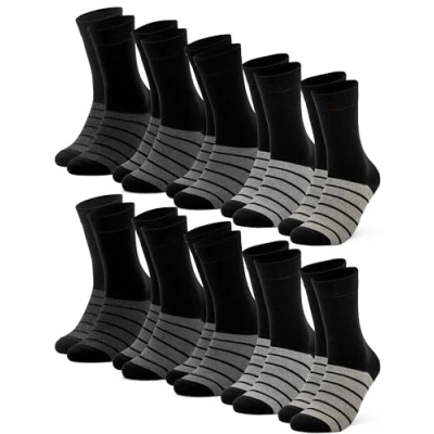 Afbeelding van Occulto Kleurrijke damessokken 10 stuks (model: Laura), grijs.
