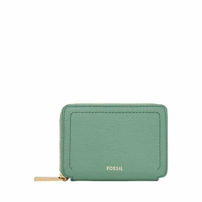 Afbeelding van FOSSIL Kaarthoes Logan Zip Around Card Case RFID Mist Groene