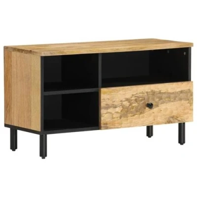 Afbeelding van Tv meubel 80x33x46 cm massief mangohout