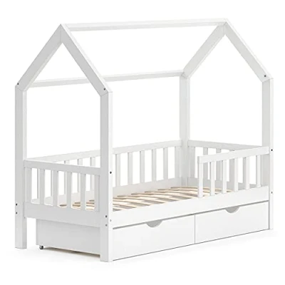 Afbeelding van Vitalispa Huisbed &quot;Wiki&quot;, wit, 80 x 160 cm met 2 laden