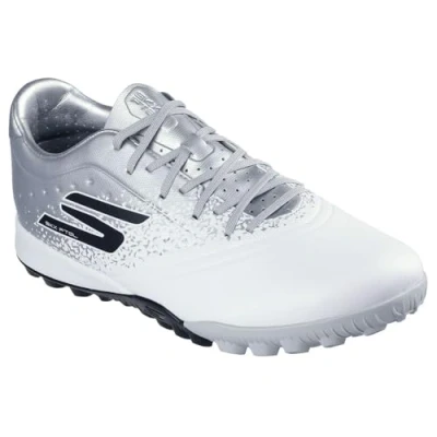 Afbeelding van Skechers Performance Razor 1.5 Academy Voetbalschoenen voor kunstgras white/silver, Heren, Maat: 42, White/silver Kunststof
