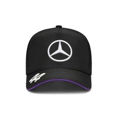 Afbeelding van Mercedes Lewis Hamilton Trucker Cap Zwart 2024 Firmule 1