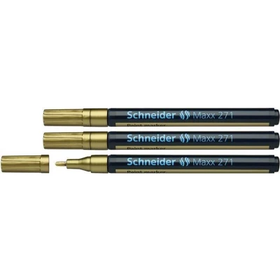 Afbeelding van Schneider lakmarker Maxx 271 1 2 mm goud 3 stuks S 127153