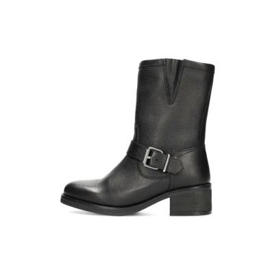 Afbeelding van PS Poelman Ellis Korte laarzen, Dames, Maat: 42, Black tumbled Leer