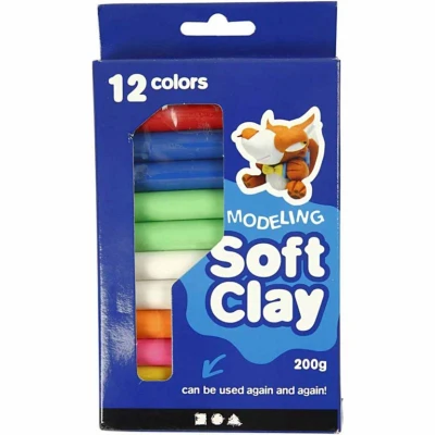 Afbeelding van Creativ Company 786950 Boetseerklei 200g Multi kleuren 12stuk(s) materiaal voor pottenbakken en boetseren