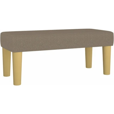Afbeelding van Bankje 70x30x30 cm stof taupe