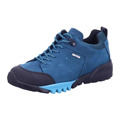 Afbeelding van Waldläufer Sneakers laag Lago türkis, Dames, Maat: 39.5, türkis Leer en textiel