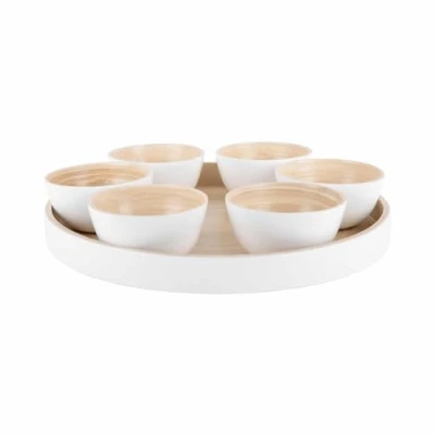 Afbeelding van Present Time Schaal Tray Puro Rond Wit 32x32x6cm Scandinavisch Sinterklaas cadeau cadeautjes vrouw man voor haar hem Sint Kado