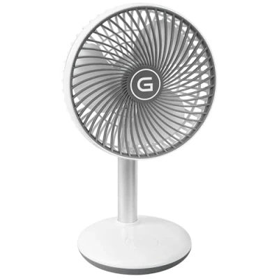 Afbeelding van Tafelventilator Gutfels Venti 3010 R, 4 snelheden, 2 standen, kantelbaar, batterijvoeding tot 12 uur, wit