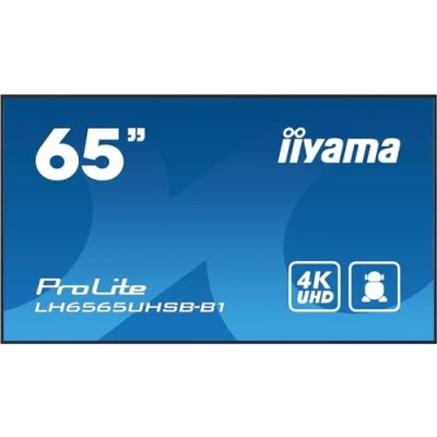 Afbeelding van iiyama LH6565UHSB B1, Kiosk ontwerp, 163,8 cm (64.5&quot;), LED, 3840 x 2160 Pixels, Wifi, 24/7