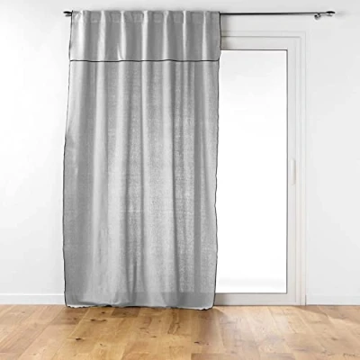 Afbeelding van Gordijn met lint MISTRALINE, gerecycled katoen, 140 x 240 cm