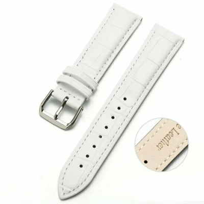 Afbeelding van Crocodile leren bandje Wit Xiaomi Mi Watch / S1 Pro Active S2