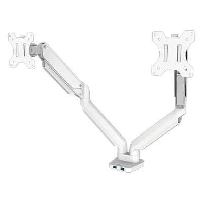 Image de Fellowes Platinum Series bras d&#039;écran pour 2 écrans (avec pince ou vis) blanc