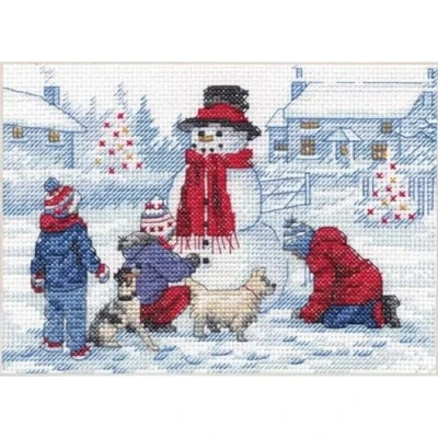 Afbeelding van Borduurpakket sneeuwpop maken borduren van Dimensions 70 08993