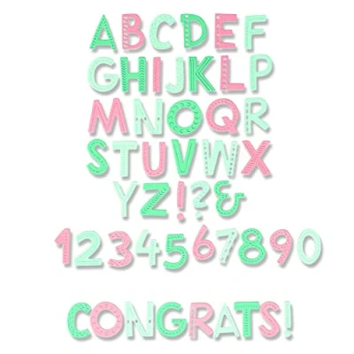 Afbeelding van Sizzix Thinlits Die Marked Alphabet