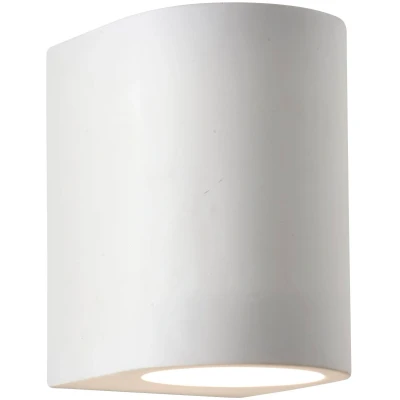 Afbeelding van Searchlight Gypsum Overschilderbare Wandverlichting 10 X 15 Cm Wit
