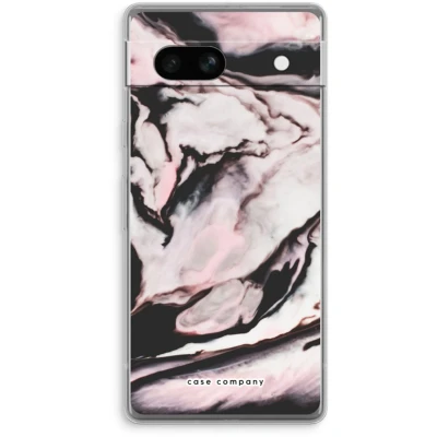 Afbeelding van Case Company® hoesje geschikt voor Google Pixel 7A Roze stroom Soft Cover Telefoonhoesje Bescherming aan alle Kanten en Schermrand