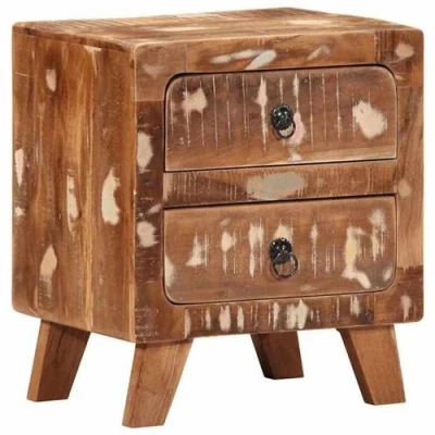 Image de vidaXL Table de chevet 40x32x46 cm bois massif récupération4104513