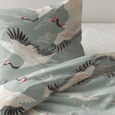 Afbeelding van Dekbedovertrek Elegant Crane Katoen Dieren Fresh and Co Kids Ga naar Dekbed Discounter.nl &amp; Profiteer Nu