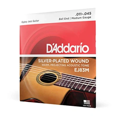 Afbeelding van D&#039;Addario Gypsy Jazz snaren EJ83M 11 45 zilverplated wound Akoestische gitaarsnaren