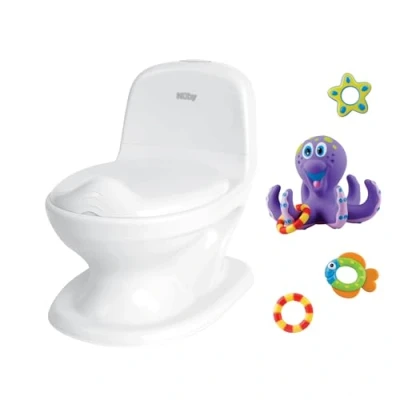 Afbeelding van Nûby My Real Potty Plaspotje met Spoelgeluid &amp; Badkrijtjes 18m+