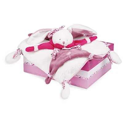 Image de Doudou plat Lapin Cerise et Compagnie 27cm