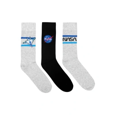 Afbeelding van United Labels NASA 3 paar herensokken, grijs/zwart, Grijs/Zwart