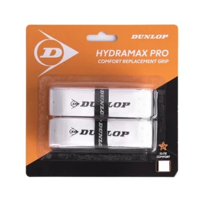 Afbeelding van Dunlop Hydromax Pro vervangende squashgrepen, wit, 2 stuks