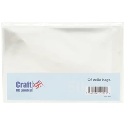 Afbeelding van Craft UK 335 C6 Polyzakken, transparant, 50 stuks, 11,9 x 18,6 0,1 cm