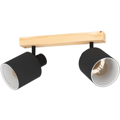 Afbeelding van EGLO BATALLAS Opbouwspot Zwart, Bruin, Wit E27