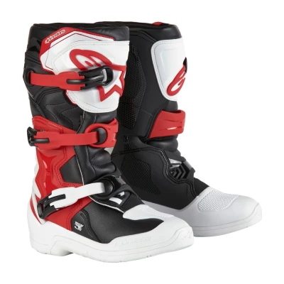 Afbeelding van Alpinestars Tech 3S Jeugd Crosslaarzen Wit / Zwart Rood maat 7 = 40.5