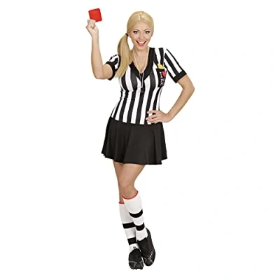 Afbeelding van WIDMANN MILANO PARTY FASHION Scheidsrechterkostuum, jurk, voetbal, sport, carnavalskostuum