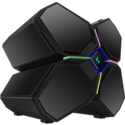 Afbeelding van DeepCool CH370 Micro tower PC behuizing Zwart 1 voorgeïnstalleerde ventilator