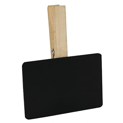 Afbeelding van Olympia mini krijtbord met houten knijper (6 stuks)